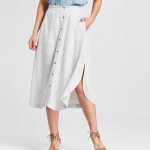 Merona Button Down Midi Skirt